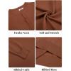 COOFANDY Mens Henley Sweater Long Sleeve Quarter Button Sweaters Casual Knit Pullover Sweater(Caramel)