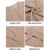 COOFANDY Mens Henley Sweater Long Sleeve Quarter Button Sweaters Casual Knit Pullover Sweater(Dark Khaki)