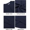 COOFANDY Mens Henley Sweater Long Sleeve Quarter Button Sweaters Casual Knit Pullover Sweater(Dark Navy Blue)