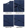 COOFANDY Mens Henley Sweater Long Sleeve Quarter Button Sweaters Casual Knit Pullover Sweater(Navy Blue)