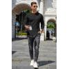 COOFANDY Men’s Henley T-Shirts Long Sleeve Pullover Shirt Casual Heavyweight Button Shirts Basic Tees(Black)