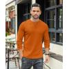 COOFANDY Men’s Henley T-Shirts Long Sleeve Pullover Shirt Casual Heavyweight Button Shirts Basic Tees(Caramel)