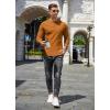 COOFANDY Men’s Henley T-Shirts Long Sleeve Pullover Shirt Casual Heavyweight Button Shirts Basic Tees(Caramel Brown)