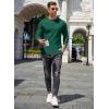 COOFANDY Men’s Henley T-Shirts Long Sleeve Pullover Shirt Casual Heavyweight Button Shirts Basic Tees(Dark Green)