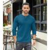 COOFANDY Men’s Henley T-Shirts Long Sleeve Pullover Shirt Casual Heavyweight Button Shirts Basic Tees(Denim Blue)