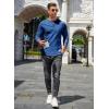 COOFANDY Men’s Henley T-Shirts Long Sleeve Pullover Shirt Casual Heavyweight Button Shirts Basic Tees(Royal Blue)