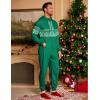 COOFANDY Mens Jumpsuit Onesie Rompers Drawstring Hooded Full Zip One Piece Tracksuit with Pockets(Green Christmas)