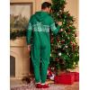COOFANDY Mens Jumpsuit Onesie Rompers Drawstring Hooded Full Zip One Piece Tracksuit with Pockets(Green Christmas)