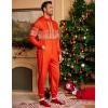 COOFANDY Mens Jumpsuit Onesie Rompers Drawstring Hooded Full Zip One Piece Tracksuit with Pockets(Red Christmas)