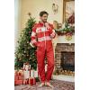 COOFANDY Mens Jumpsuit Onesie Rompers Drawstring Hooded Full Zip One Piece Tracksuit with Pockets(Red Elk)