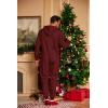 COOFANDY Mens Jumpsuit Onesie Rompers Drawstring Hooded Full Zip One Piece Tracksuit with Pockets(Wine Red)