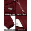 COOFANDY Mens Jumpsuit Onesie Rompers Drawstring Hooded Full Zip One Piece Tracksuit with Pockets(Wine Red)