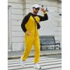 COOFANDY Mens Jumpsuit Onesie Rompers Drawstring Hooded Full Zip One Piece Tracksuit with Pockets(Yellow)
