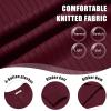 COOFANDY Mens Knit Henley Sweater Long Sleeve Button Down Lightweight Sweater Fall Slim Fit Ribbed Pullover(Wine Red)