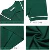 COOFANDY Men’s Knit Polo Shirts Casual Short Sleeve Button Down Shirts Crochet Classic Golf Polo Collared Shirts(Green)