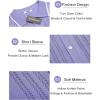 COOFANDY Men’s Knit Shirts Short Sleeve Button Down Polo Shirt Fashion Casual Summer Beach Shirts(Light Purple)