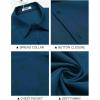 COOFANDY Men’s Knit Shirts Short Sleeve Casual Button Down Polo Shirt Summer Beach Vacation Shirts(Dark Blue)