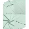 COOFANDY Men’s Knit Shirts Short Sleeve Casual Button Down Polo Shirt Summer Beach Vacation Shirts(Ice Green)