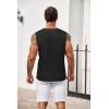 COOFANDY Men’s Knit Tank Tops Casual Sleeveless T Shirts Beach Tank Shirts with Pocket(Black)