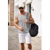 COOFANDY Men’s Knit Tank Tops Casual Sleeveless T Shirts Beach Tank Shirts with Pocket(Light Grey)