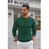 COOFANDY Men’s Knitted Polo Neck Long Sleeve Winter Thermal Casual Sweater(Green)
