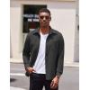 COOFANDY Mens Lightweight Button Down Shirt Jacket Casual Shacket Overshirt(Dark Grey)