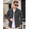 COOFANDY Mens Lightweight Button Down Shirt Jacket Casual Shacket Overshirt(Dark Grey)