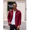 COOFANDY Mens Lightweight Button Down Shirt Jacket Casual Shacket Overshirt(Dark Red)