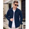 COOFANDY Mens Lightweight Button Down Shirt Jacket Casual Shacket Overshirt(Navy Blue)