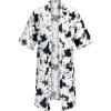 COOFANDY Men’s Lightweight Kimono Robe Jacket Printed Japanese Style Bathrobes Casual Open Front Long Cardigan Coat Outwear(Black White (Tie-dye Style))