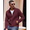 COOFANDY Men’s Lightweight Varsity Jacket Casual Bomber Jackets Waffle Zip Up Sweatshirts with Pocket(Dark Red)
