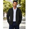 COOFANDY Men’s Lightweight Zip Up Jacket Eisenhower Work Office Jackets Casual Golf Outwear(A-black)