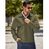 COOFANDY Men’s Lightweight Zip Up Jacket Eisenhower Work Office Jackets Casual Golf Outwear(Army Green)
