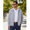 COOFANDY Men’s Lightweight Zip Up Jacket Eisenhower Work Office Jackets Casual Golf Outwear(Light Gray)