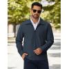 COOFANDY Men’s Lightweight Zip Up Jacket Eisenhower Work Office Jackets Casual Golf Outwear(Navy Blue)