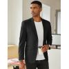 COOFANDY Mens Linen Casual Blazer Slim Fit Sport Coat Two Button Summer Suit Jacket Lightweight Business Sport Jacket(Black)