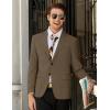 COOFANDY Mens Linen Casual Blazer Slim Fit Sport Coat Two Button Summer Suit Jacket Lightweight Business Sport Jacket(Brown)