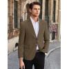 COOFANDY Mens Linen Casual Blazer Slim Fit Sport Coat Two Button Summer Suit Jacket Lightweight Business Sport Jacket(Brown)