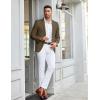 COOFANDY Mens Linen Casual Blazer Slim Fit Sport Coat Two Button Summer Suit Jacket Lightweight Business Sport Jacket(Brown)