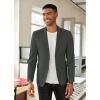 COOFANDY Mens Linen Casual Blazer Slim Fit Sport Coat Two Button Summer Suit Jacket Lightweight Business Sport Jacket(Dark Grey)