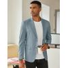 COOFANDY Mens Linen Casual Blazer Slim Fit Sport Coat Two Button Summer Suit Jacket Lightweight Business Sport Jacket(Dusty Blue)