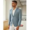 COOFANDY Mens Linen Casual Blazer Slim Fit Sport Coat Two Button Summer Suit Jacket Lightweight Business Sport Jacket(Dusty Blue)