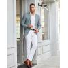 COOFANDY Mens Linen Casual Blazer Slim Fit Sport Coat Two Button Summer Suit Jacket Lightweight Business Sport Jacket(Dusty Blue)