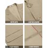 COOFANDY Mens Linen Casual Blazer Slim Fit Sport Coat Two Button Summer Suit Jacket Lightweight Business Sport Jacket(Khaki)