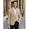 COOFANDY Mens Linen Casual Blazer Slim Fit Sport Coat Two Button Summer Suit Jacket Lightweight Business Sport Jacket(Khaki)