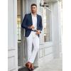 COOFANDY Mens Linen Casual Blazer Slim Fit Sport Coat Two Button Summer Suit Jacket Lightweight Business Sport Jacket(Navy Blue)