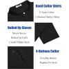 COOFANDY Men’s Linen Henley Shirt Short Sleeve Casual Summer Beach Hippie T Shirts(Black)