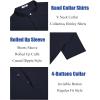 COOFANDY Men’s Linen Henley Shirt Short Sleeve Casual Summer Beach Hippie T Shirts(Navy Blue)