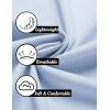 COOFANDY Mens Linen Shirt Casual Short Sleeve Button Down Shirts Summer Beach Vacation Tops(Sky Blue)