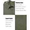 COOFANDY Men’s Linen Shirts Short Sleeve Casual Shirts Summer Beach Button Down Shirts with Pocket(Army Green)